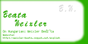 beata weixler business card